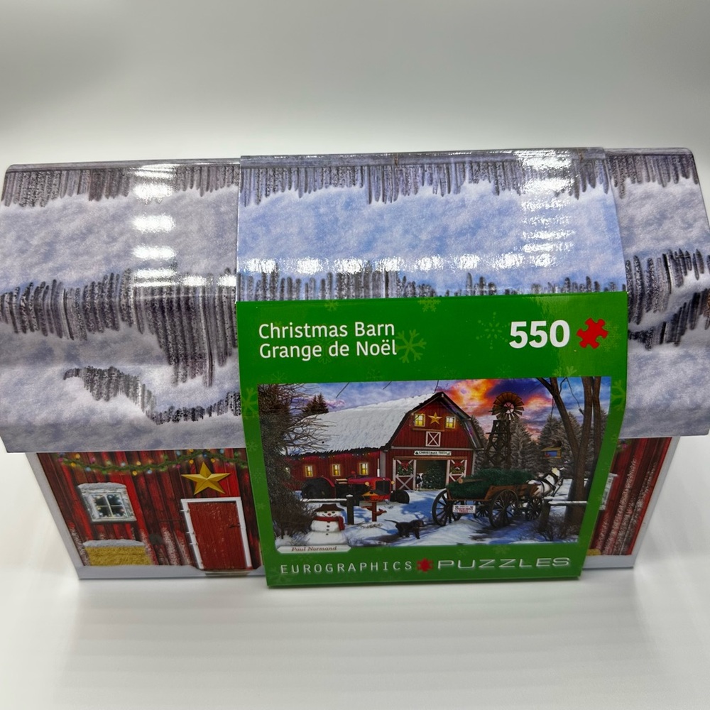Christmas Barn Puzzle - Red